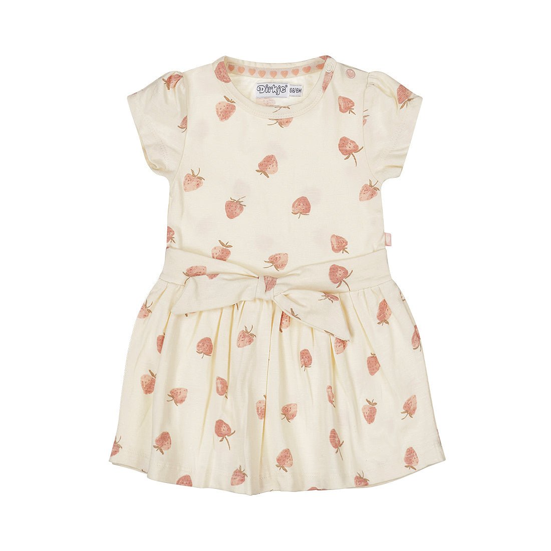 Vestido con fresas para bebé niña - Kool KidsDIRKJEKool KidsP54323Vestido con fresas para bebé niñaOff White2 Años